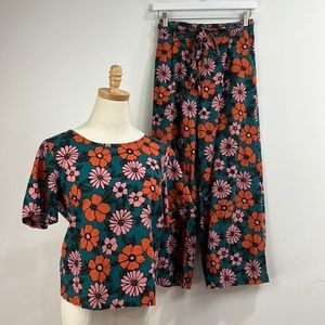 MODCLOTH X Princess Highway Linen Floral 2 Piece Set Size 8